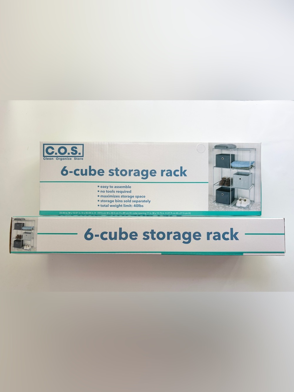 Set of Two 6-Cube Storage Rack Modular Home Organizer